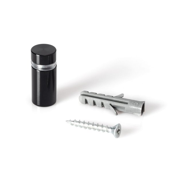 Outwater Round Standoffs, 3/4 in Bd L, Aluminum Black, 1/2 in OD 3P1.56.00291